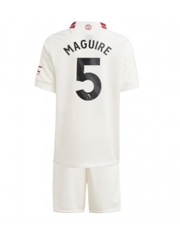 Billige Manchester United Harry Maguire #5 Tredjedraktsett Barn 2023-24 Kortermet (+ Korte bukser)